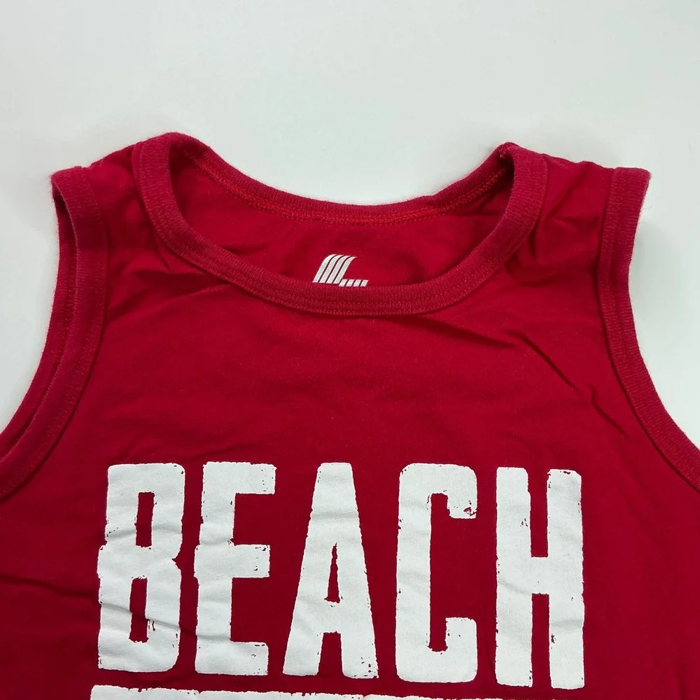 The Children's Place Red Tank Top Kids Size M 7/8 Beach Mode On Graphic
